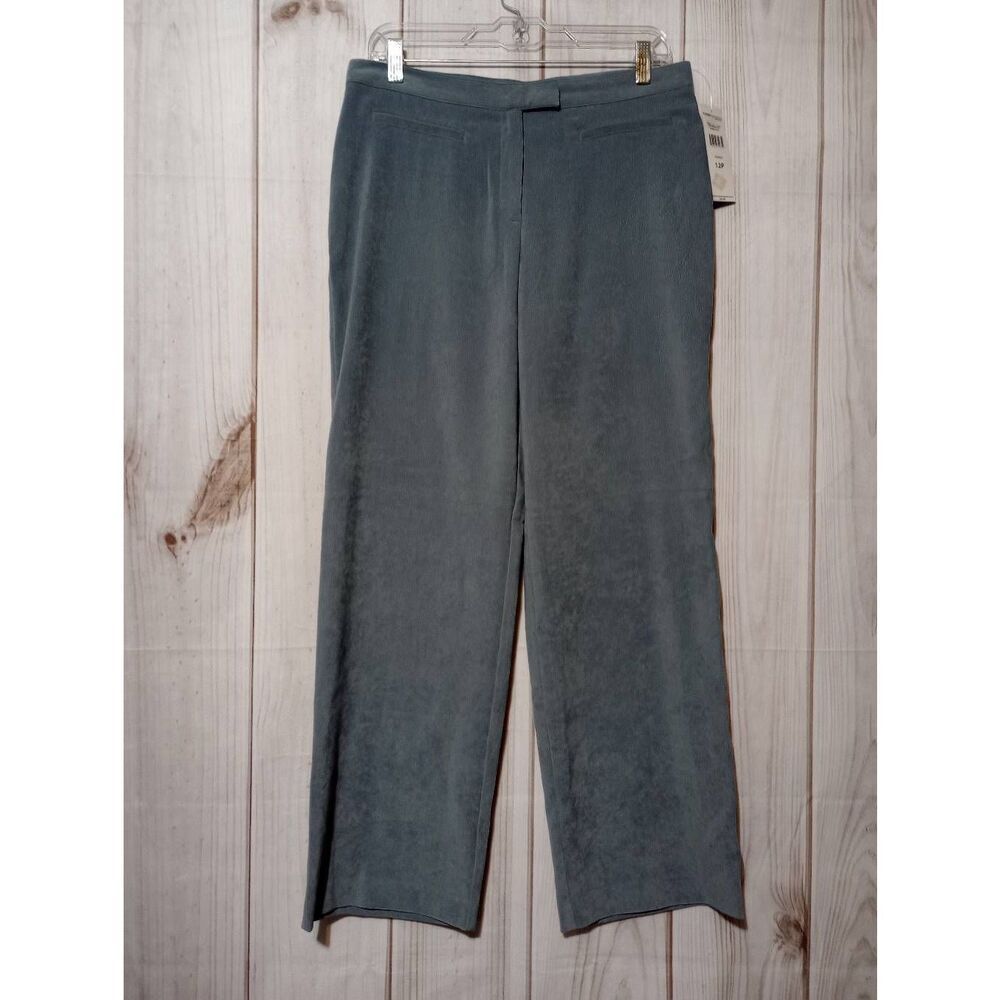 Norton McNaughton Pants Ladies 12 Petite Gray Velour Straight‎ Leg